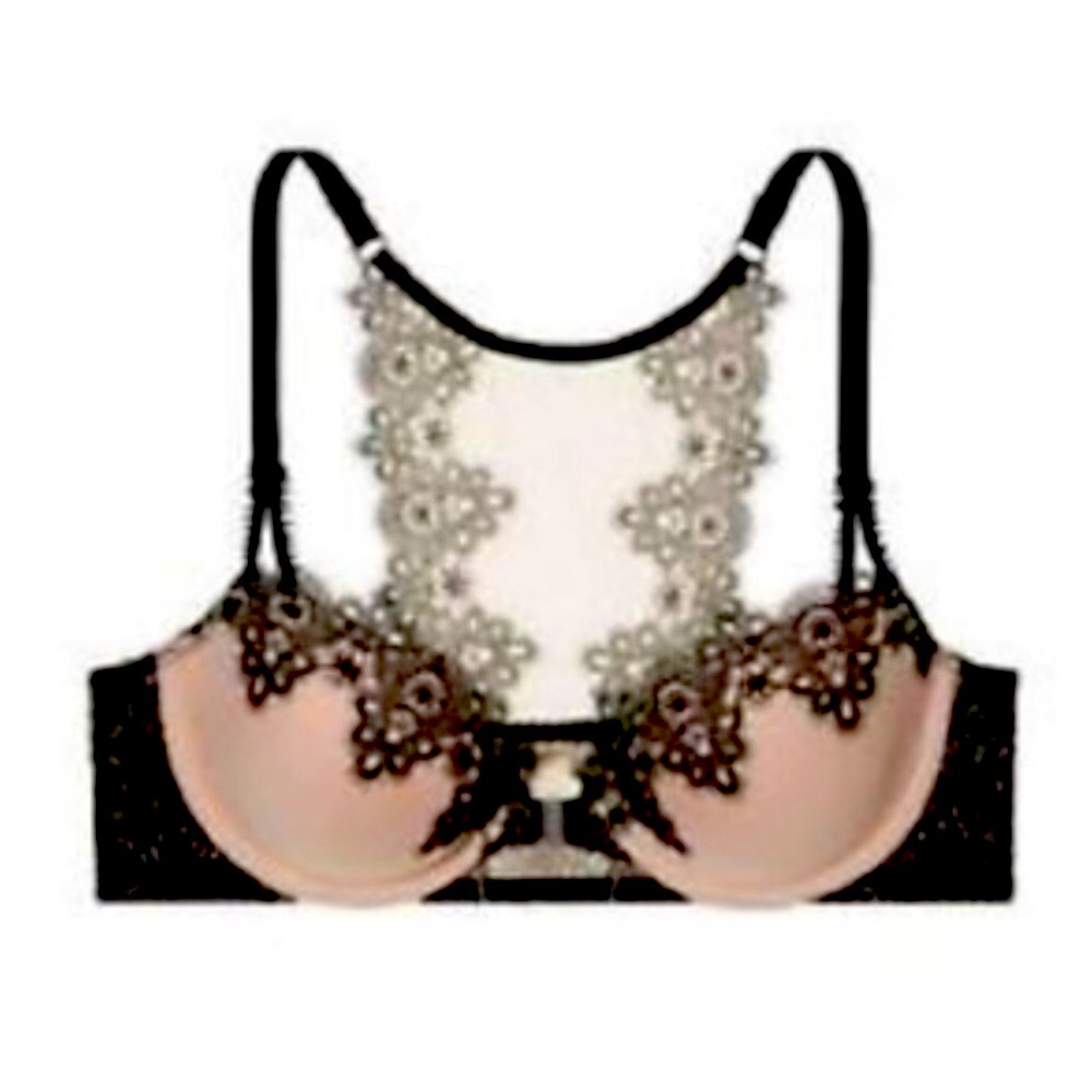 Victoria's secret | dream angels racerback bra black and cream